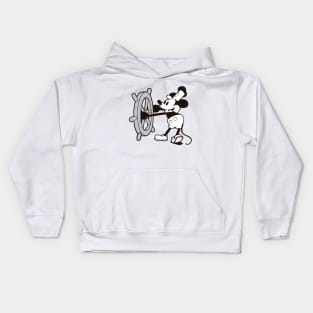 Steamboat Willie (Print front and back) Kids Hoodie